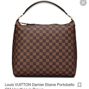 Like New Louis Vuitton Damier Ebene Portobello PM